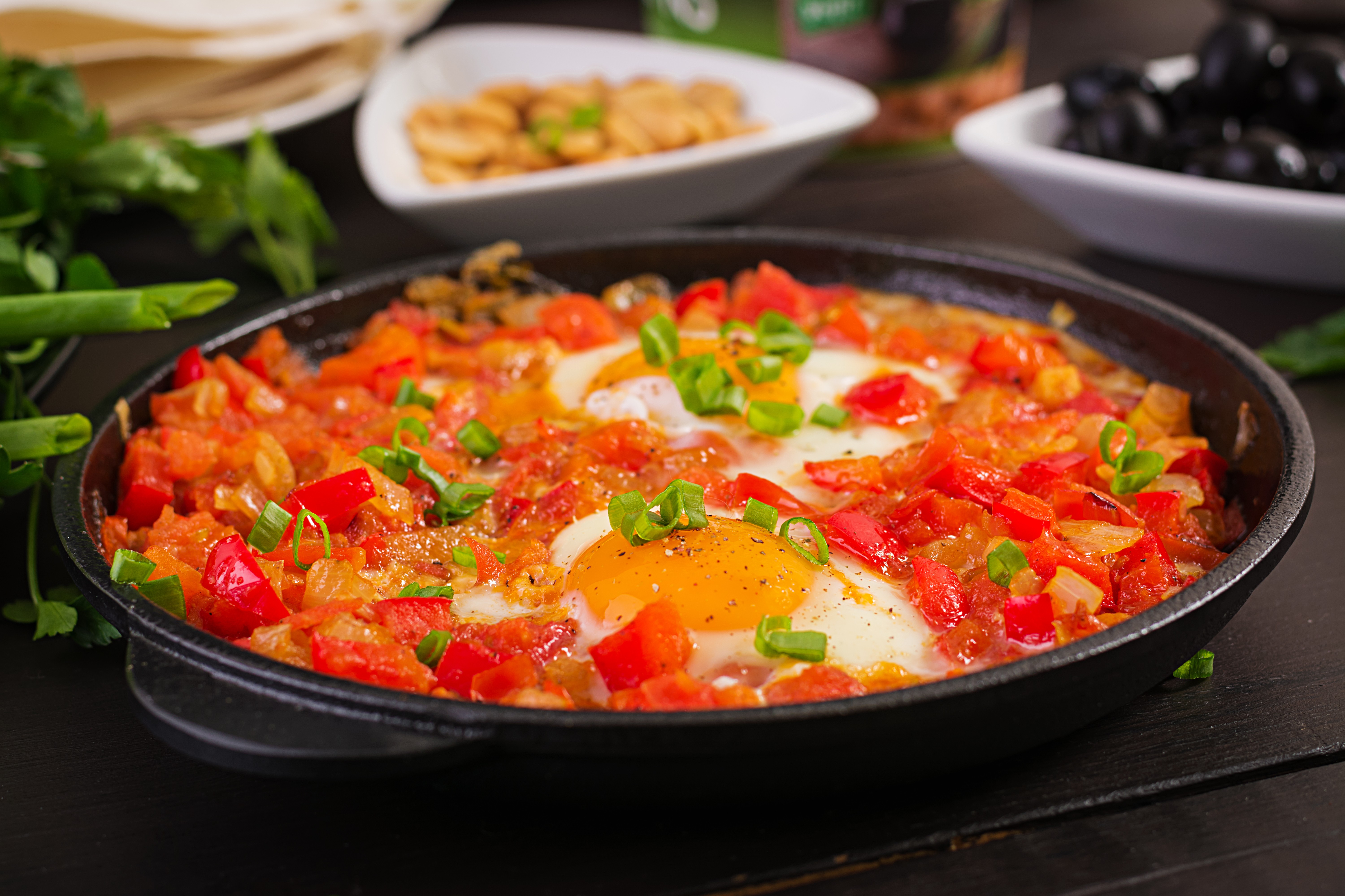 Oeufs Oignons Tomates