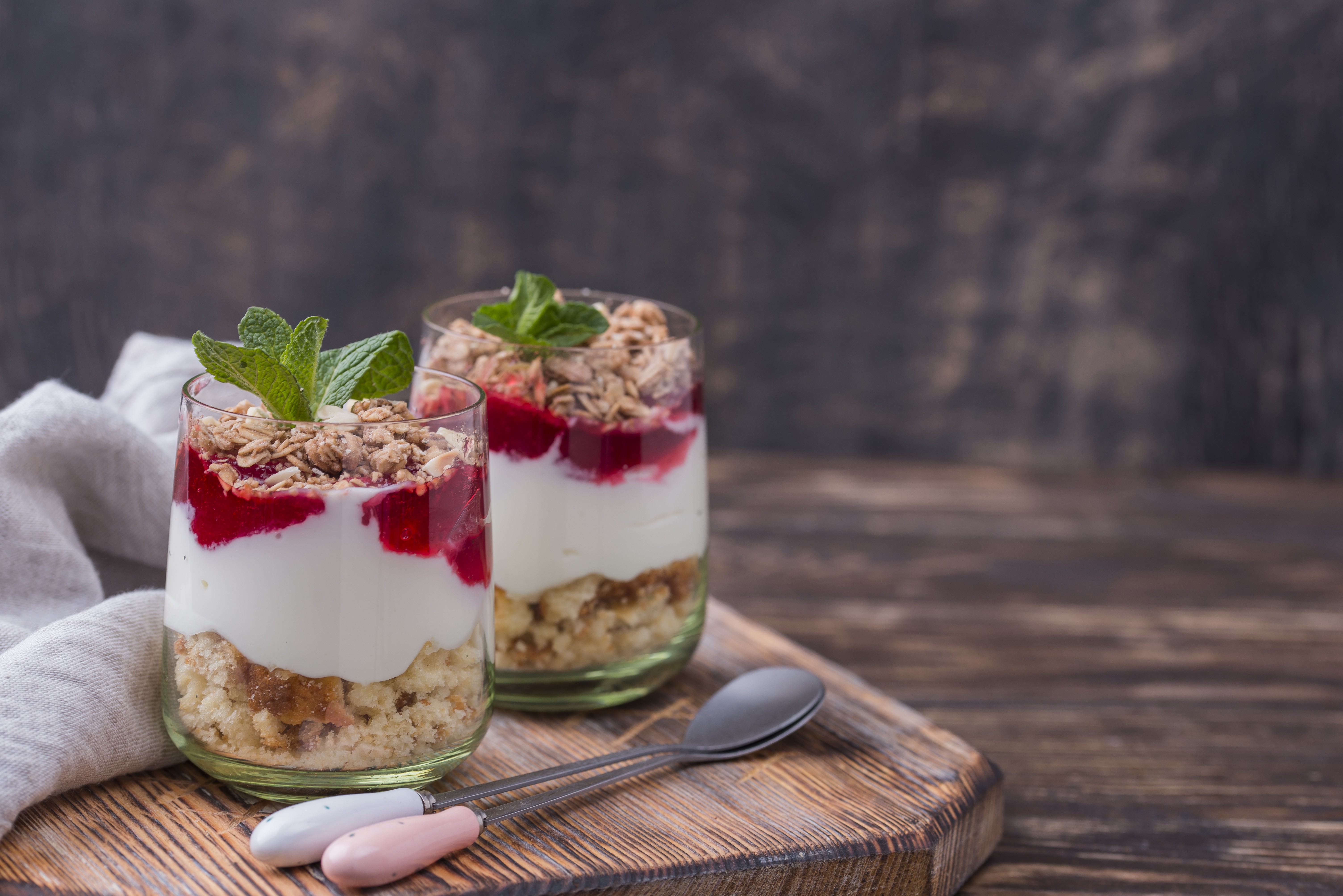 verrines fraises framboises